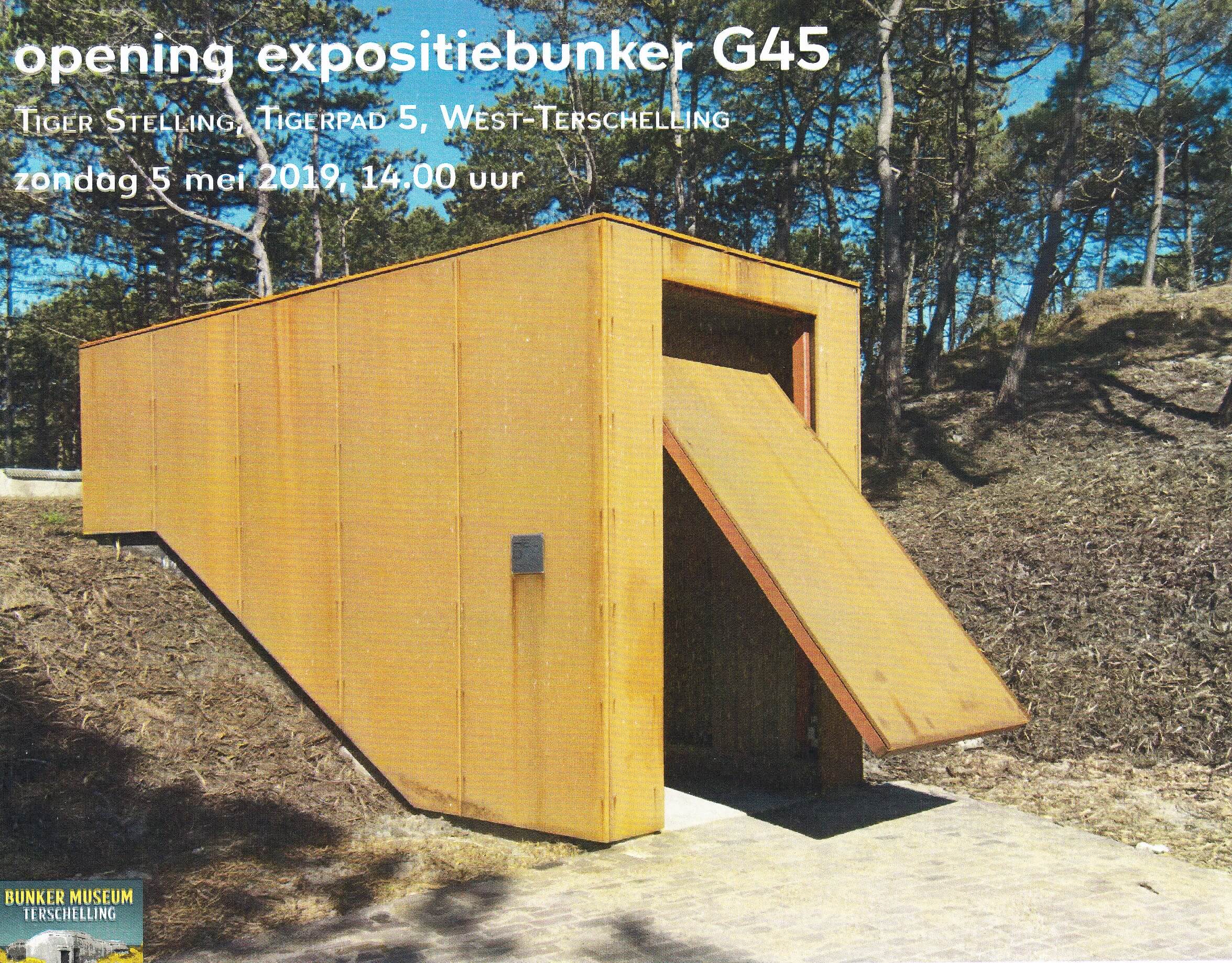 Op 5 Mei 2019 is de Expositiebunker G45 geopend.